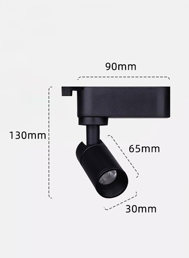 3Watt Ceiling LED Track Lights Wall Mounted Directional Spot Lighting Indoor Accent Lamps For House Decorative With CREE Chip 5° Beam Angle Black 60x11.8CM