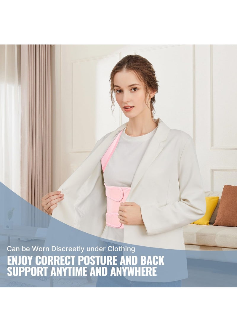 Back Brace and Posture Corrector for Women and Men Back Straightener Posture Corrector Scoliosis and Hunchback Correction Back Pain Spine Corrector Support Adjustable Posture Trainer Pink  M