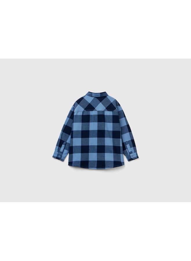 Plaid shirt in 100% cotton