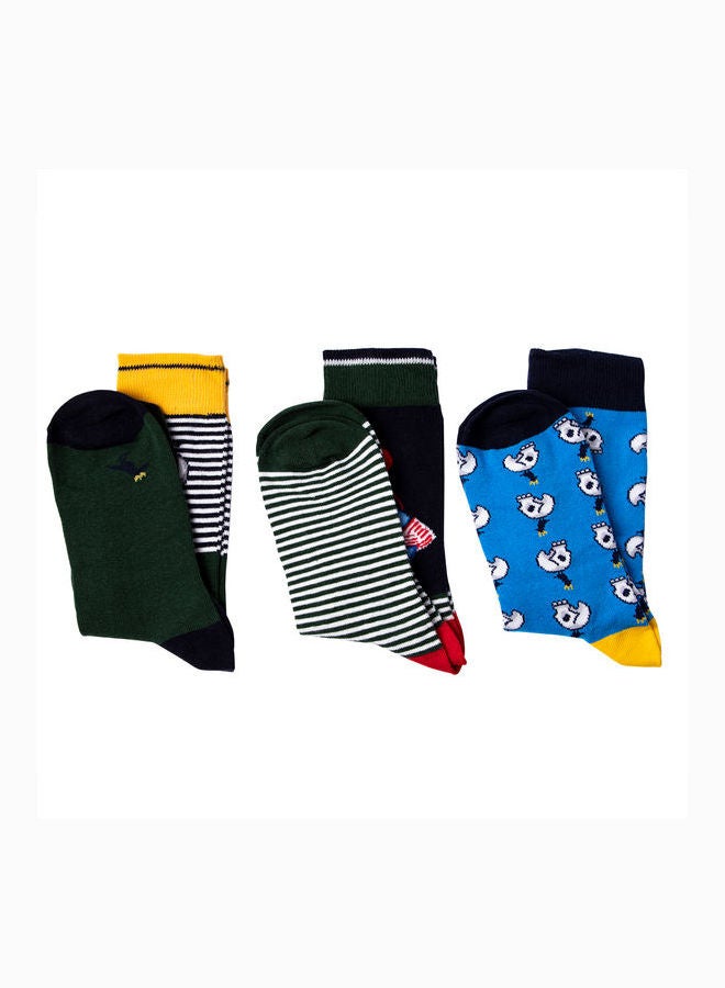 3-Pairs Mr Allright Socks Set Multicolour