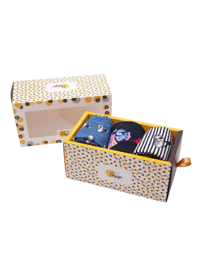 3-Pairs Mr Allright Socks Set Multicolour