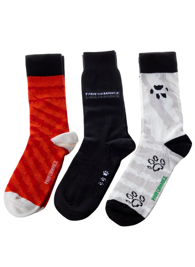 3 Pair Of Printed Socks Multicolour