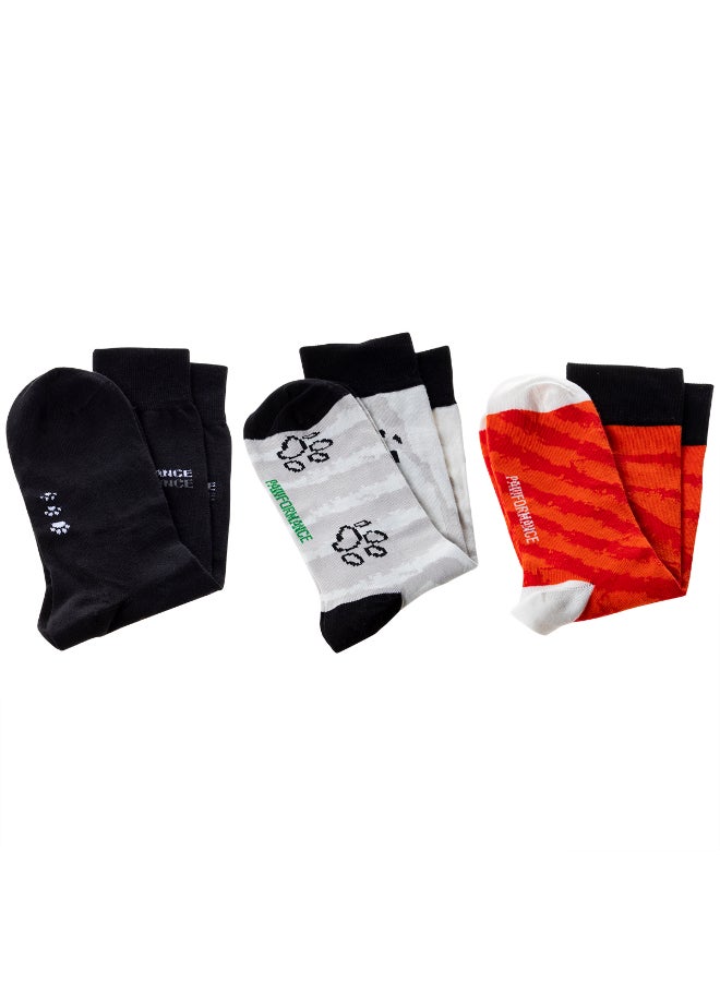 3 Pair Of Printed Socks Multicolour