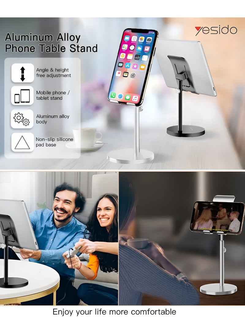 Adjustable Desktop Mobile and Tablet Holder Aluminum Alloy Phone Holder Model C70