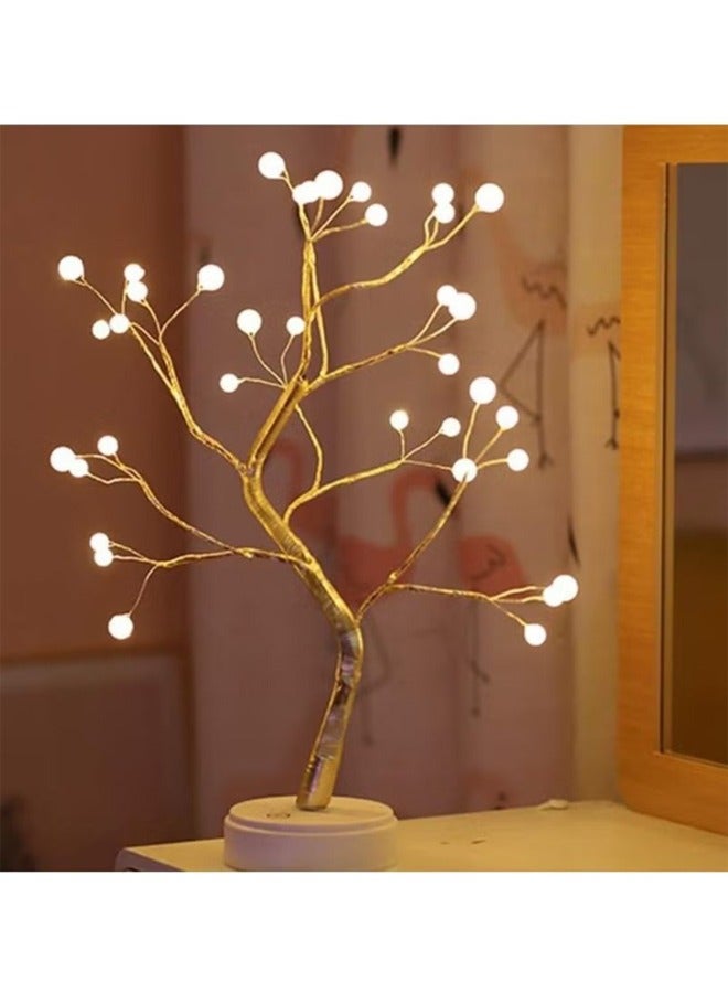 Tree-shaped night light with touch button, 36LED table lamp atmosphere light.