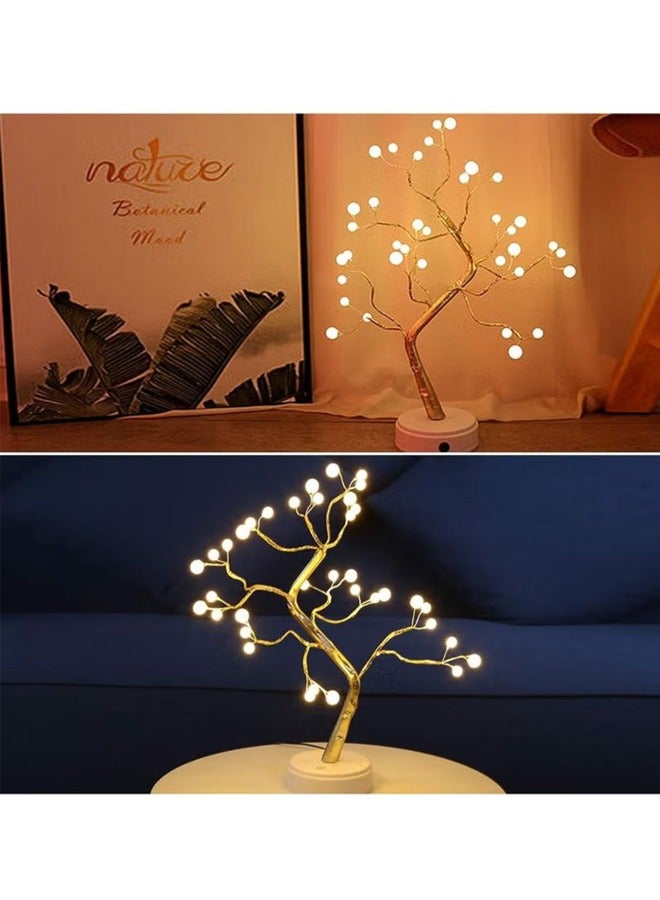 Tree-shaped night light with touch button, 36LED table lamp atmosphere light.