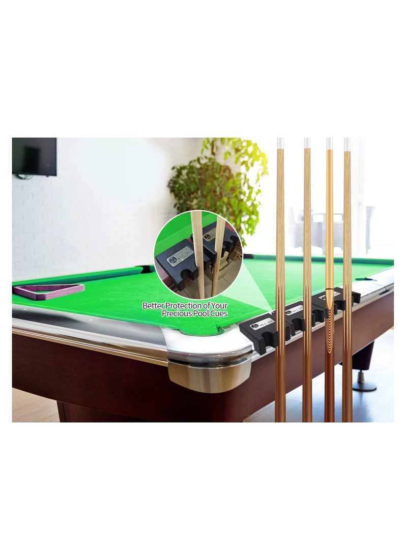 Pool Cue Holder, 2/3/4-Cue Portable Pool Stick Holder for Table, Weighted & Durable Billiard Cue Holder, Mini Stick Holder for Pool Cues, Pool Cue Holder Claw (4 CUE)