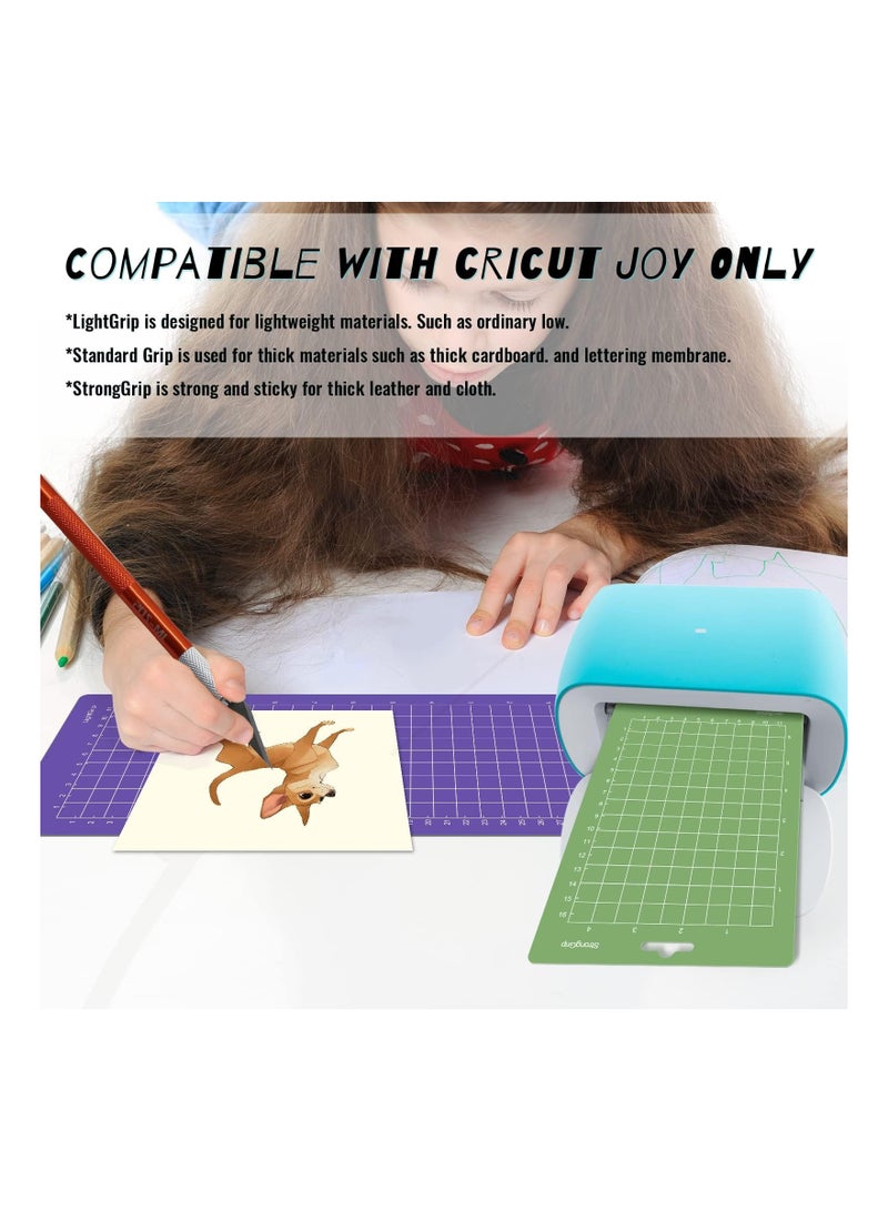 Variety Pack Cutting Mats for Cricut Joy, (4.5” X12” 4.5”X6.5”) 6PCS Adhesive Mats Custom Grip Cutting Mats Mixed Grip Cutting Mat Bundle Adhesive Crafting Mats for Cricut Joy Accessories