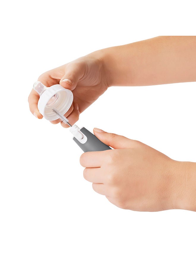 On-The-Go Drying Rack With Bottle Brush - Gray