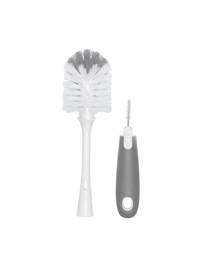 On-The-Go Drying Rack With Bottle Brush - Gray