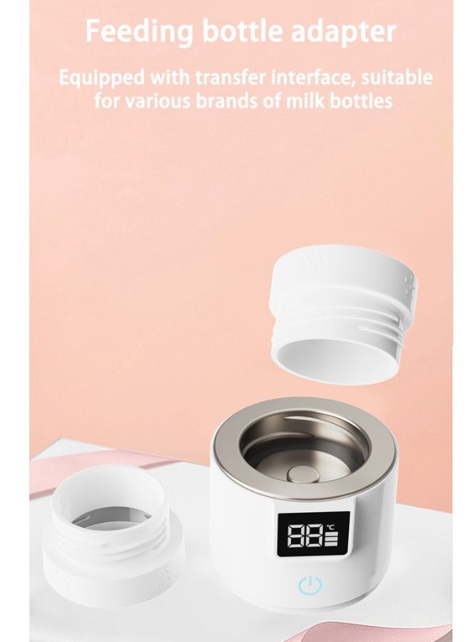 Portable Smart Baby Bottle Warmer Dual Function for Defrosting Warm Milk Heater & Thaw for Formula Breastmilk Keep Warm with Smart Temperature Control BPA Free