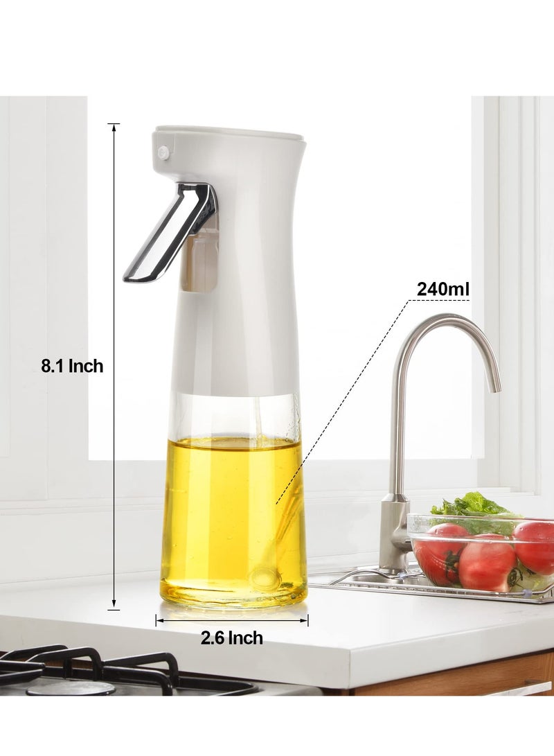 2 Pack Olive oil Sprayer for Cooking, 240ml Olive Oil Spray Bottle, Glass Olive Oil Sprayer Mister, Oil Sprayer for Air Fryer, BBQ, Salad, Baking, Grilling Kitchen Tools