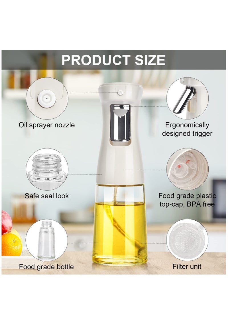 2 Pack Olive oil Sprayer for Cooking, 240ml Olive Oil Spray Bottle, Glass Olive Oil Sprayer Mister, Oil Sprayer for Air Fryer, BBQ, Salad, Baking, Grilling Kitchen Tools