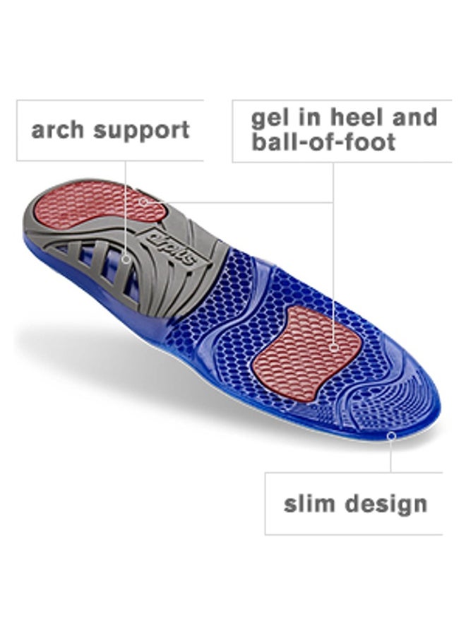 Extreme Active Gel Lightweight And Breathable Shoe Insoles For Cushion And Support Men'S Size 713