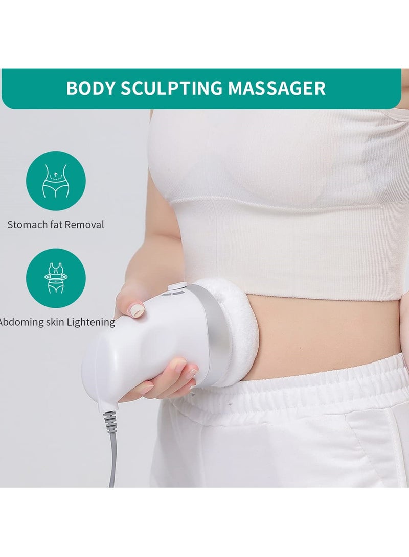 Electric Cellulite Massager Body Sculpting Machine, Handheld Massager for Belly, Waist, Arms, and Legs, Includes 3 Skin Friendly Cloth Pads