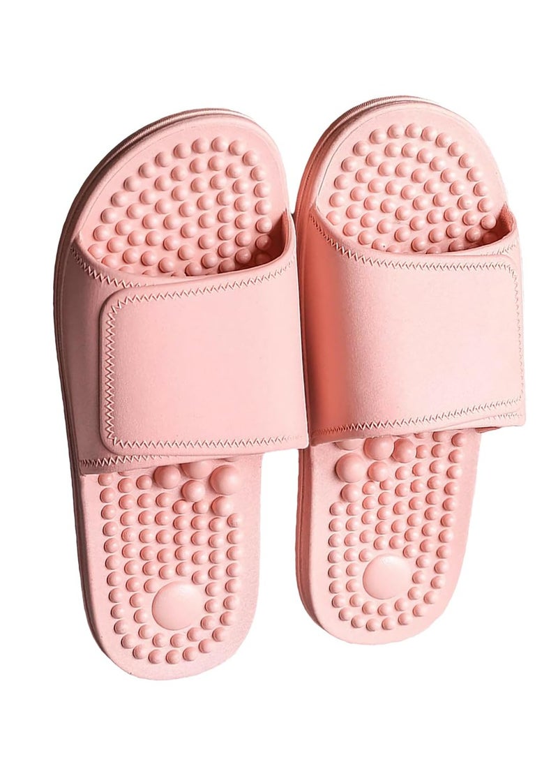 SYOSI Health Foot Massage Slippers Acupressure Point Care Magnet Therapy Promoting Blood Circulation Myofascial Release Trigger Point Acupuncture Relaxation Gifts for Parents (Pink, 9.25-9.64In)