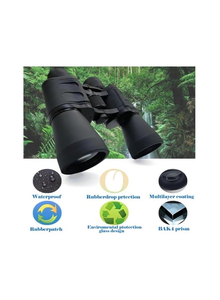 Professional Telescope Binoculars with Pouch | HD Vision Adults Long Distance for Bird Watching, Sightseeing, Wildlife Trekking (Black,1-Pcs)