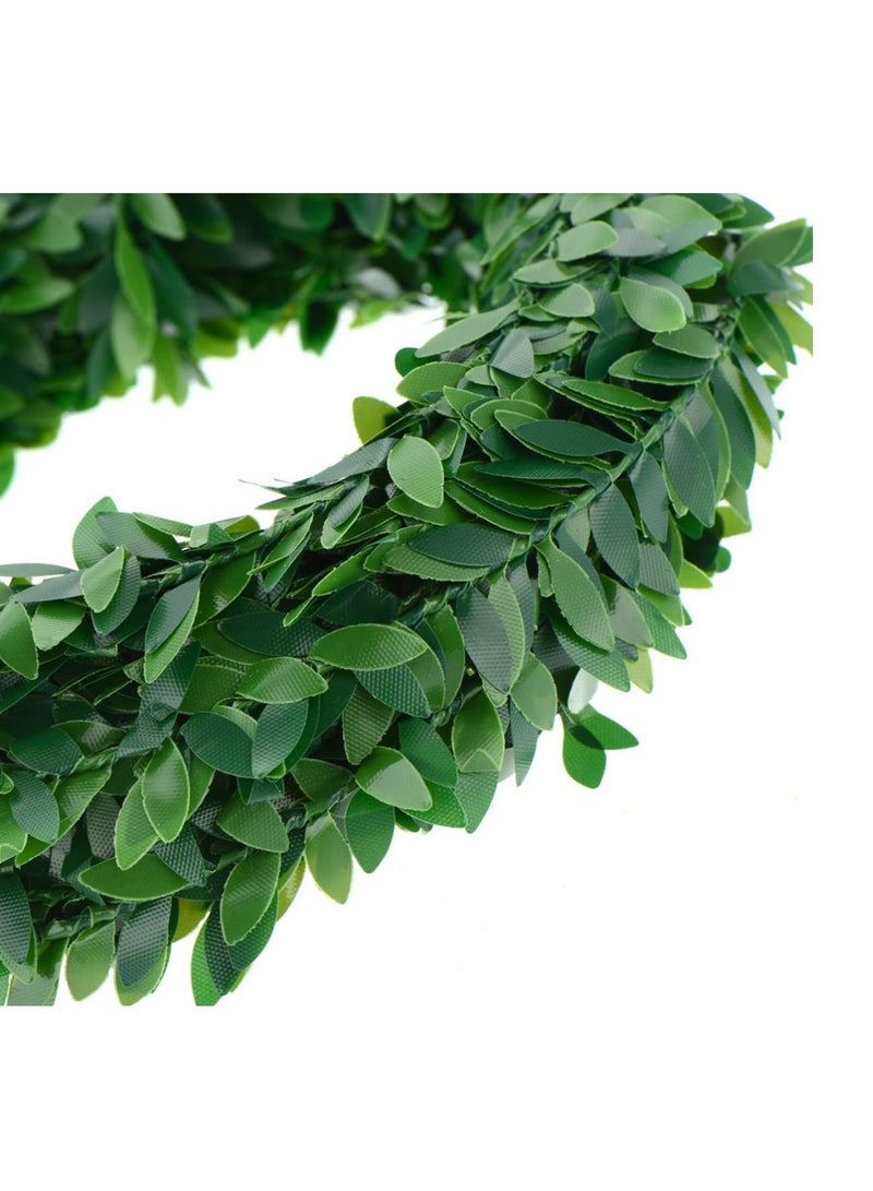 Artificial Garland Foliage Vines, 3PCS Fake Vines Simulated Ivy Garland Greenery Leaf Garland Plants Vines for Wedding Party Garden Home Kitchen Office Wall Decoration (7.5m, 2cm Leaf)