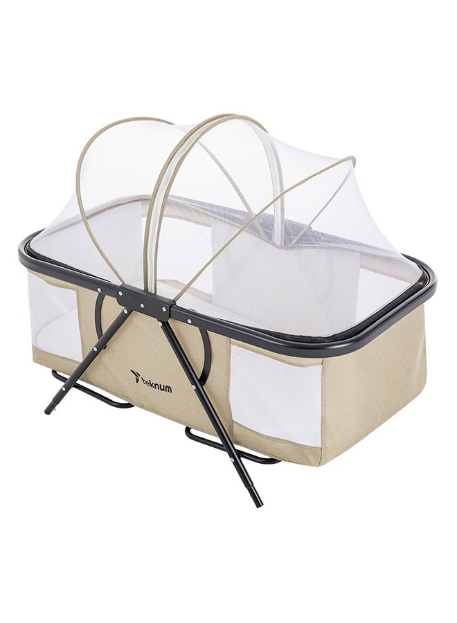 3-In-1 Baby Cot/Cradle w/ Mosquito net And Wheels – Ivory