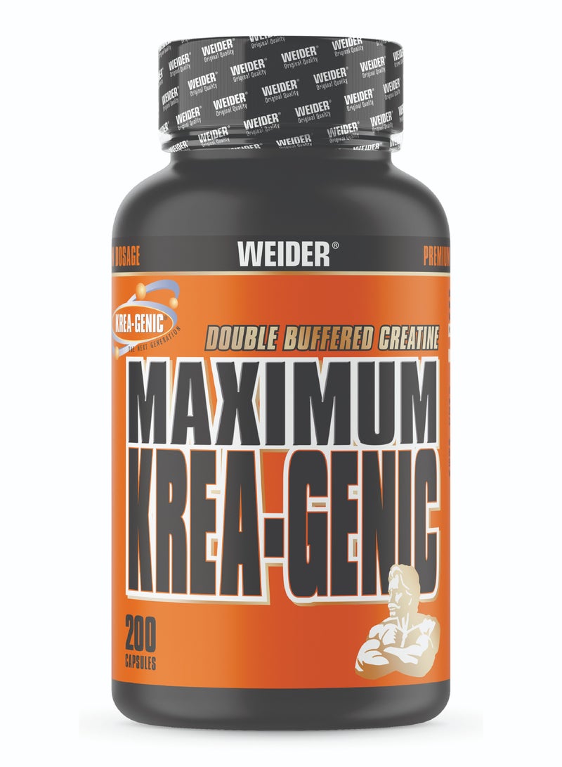 Maximum Krea-Genic 200 Capsules - Advanced Buffered Creatine for Optimal Performance