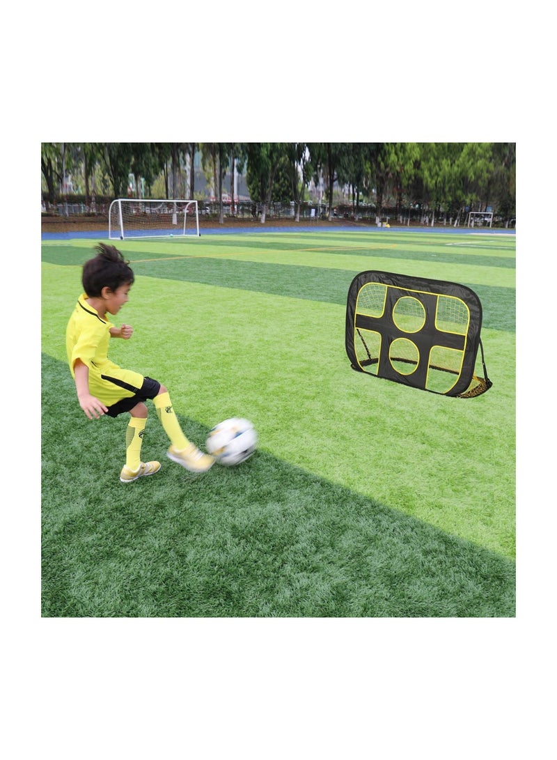 2-in-1 Pop Up Soccer Goal for Kids,  Indoor/Outdoor Kids Soccer Net Portable Soccer Goal Mini Soccer Goal Easy Set-Up Youth Soccer Net Soccer Pop Up Net Beginner Soccer Goal Collapsible Soccer Goal