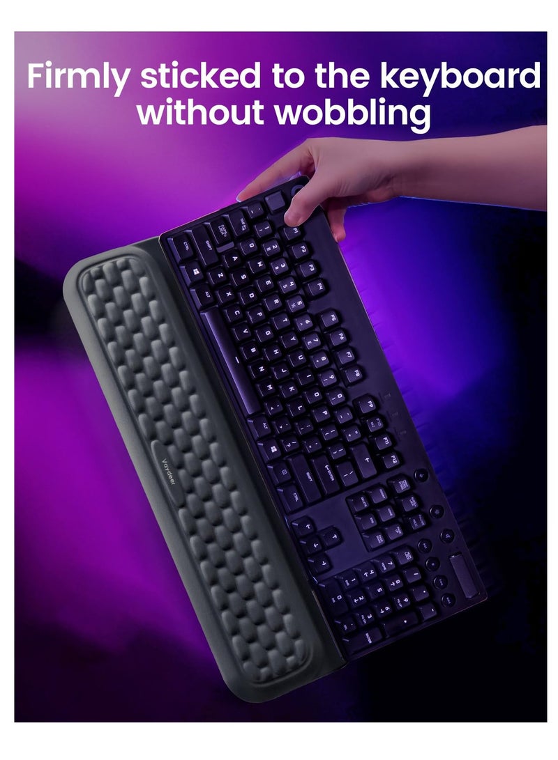 Keyboard Wrist Rest, Full Mechanical Keyboard Support Pad, Desk Ergonomic Cushion for Computer Typing Office Work Home Gaming, Soft Memory Foam Relief Repair Arm Palm Hand Wrist Pain Gift