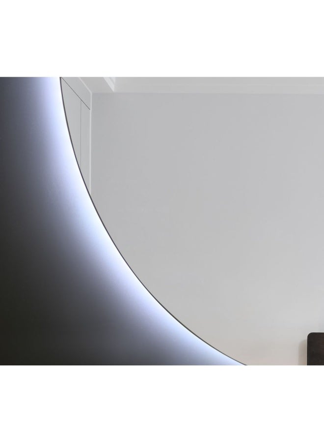 Milano Magnifying Mirror Clear View Space Saving Bathroom Mirror Round Lightweight Round 900 X 650Mm