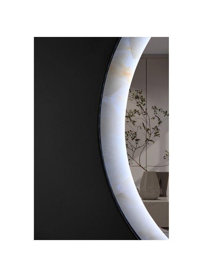 Milano Led Mirror Cosmetic Table Desk Mirror for Dressing Room Bedroom Round (Hs16465)