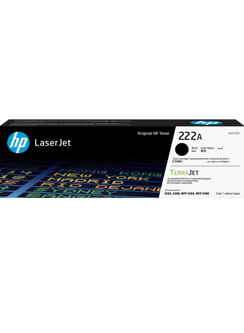 222A Black Original LaserJet Toner Cartridge For HP LaserJet Pro 3203, MFP 3303 Printer Series Black