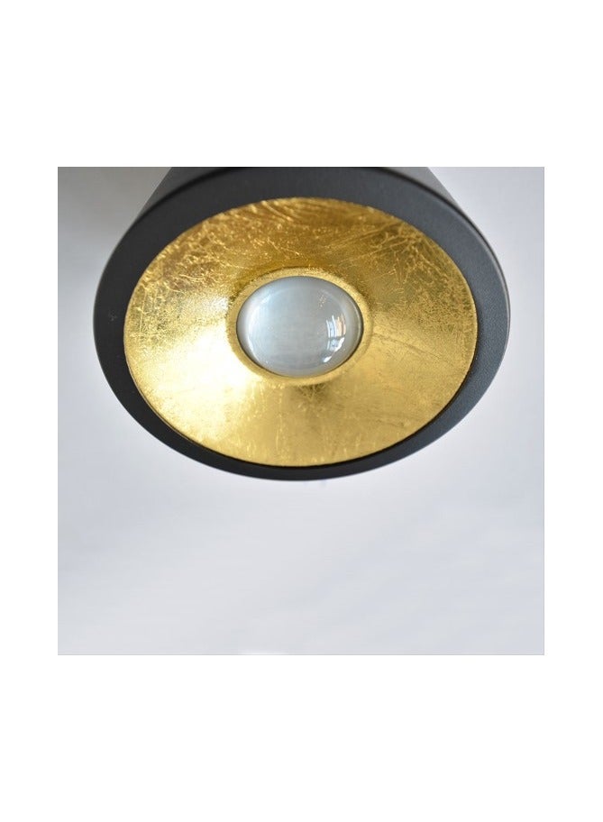 Surface mounted Light , GU10 Lamp 50W IP20 (Black + Golden Color) (Iron + Acrylic) D 13cm  X  H 10.5cm BULB NOT INCLUDED