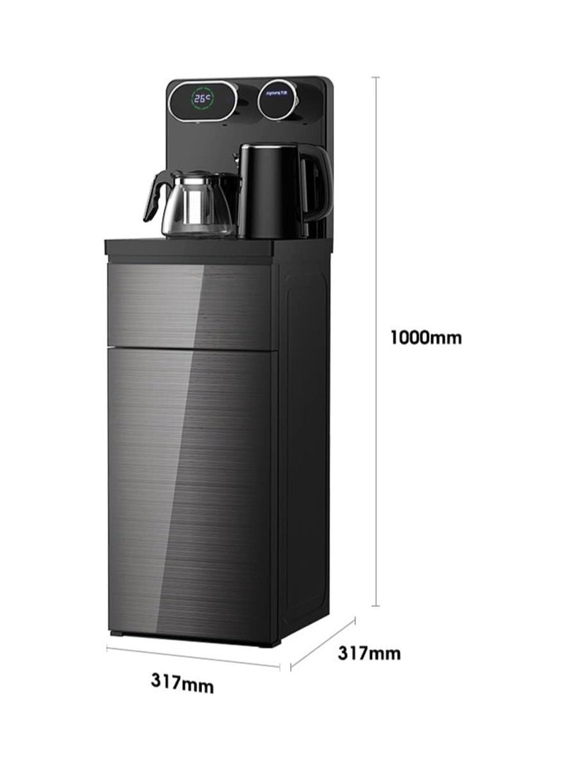 Tea Bar Machine a household automatic water dispenser featuring lower bucket design hot and cold water heating capabilities and a high-end light luxury aesthetic for an elevated water dispensing e