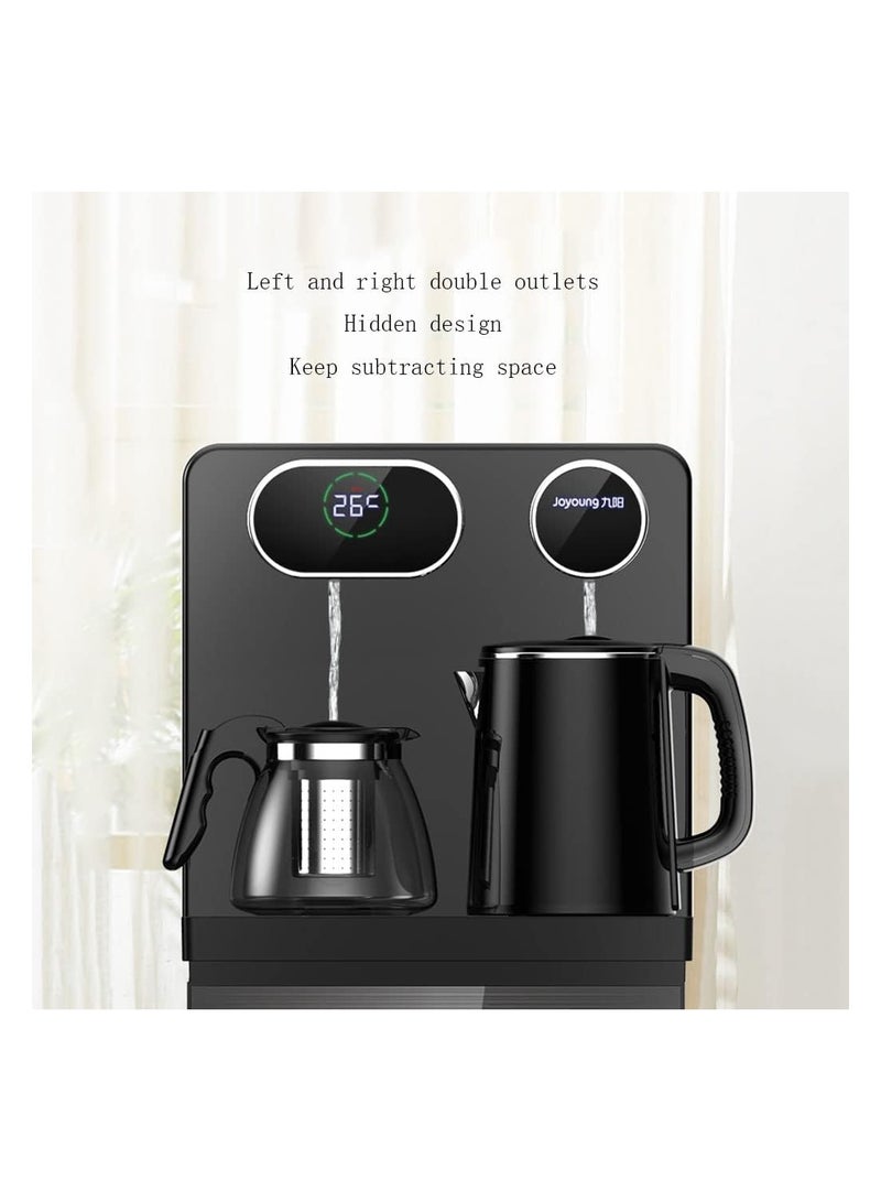 Tea Bar Machine a household automatic water dispenser featuring lower bucket design hot and cold water heating capabilities and a high-end light luxury aesthetic for an elevated water dispensing e