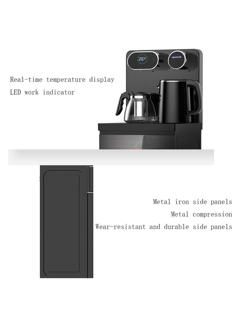 Tea Bar Machine a household automatic water dispenser featuring lower bucket design hot and cold water heating capabilities and a high-end light luxury aesthetic for an elevated water dispensing e