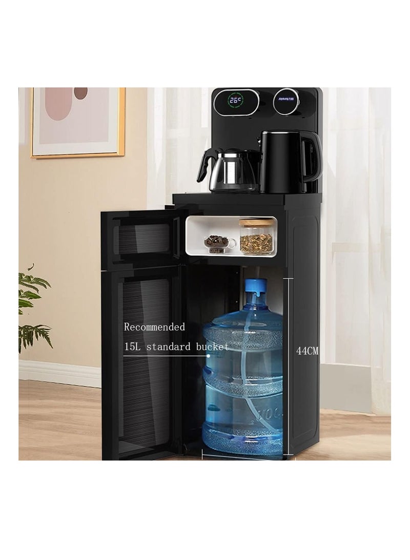 Tea Bar Machine a household automatic water dispenser featuring lower bucket design hot and cold water heating capabilities and a high-end light luxury aesthetic for an elevated water dispensing e
