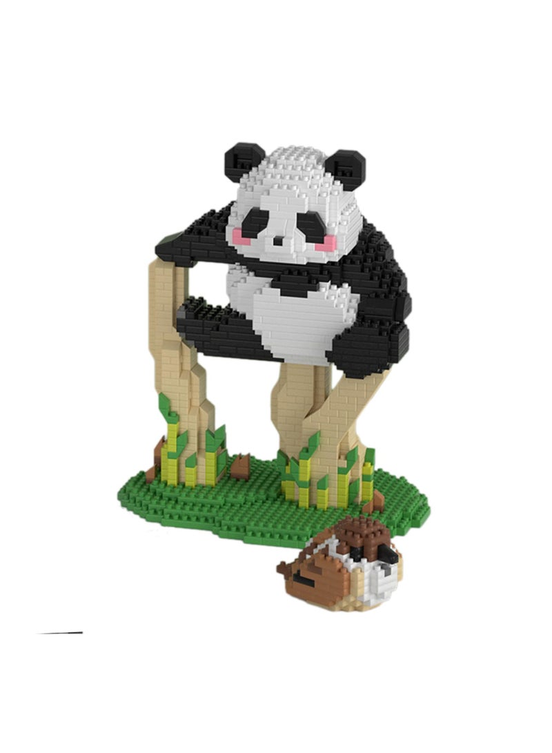 Micro Building Blocks Animal Set, Cute Panda DIY Mini 3D Building Toy Bricks, Panda Bamboo Animals Building Blocks, Party Favors for Kids Boys Girls, 1558 Pieces KLJM-09 (2 in 1 Panda C)