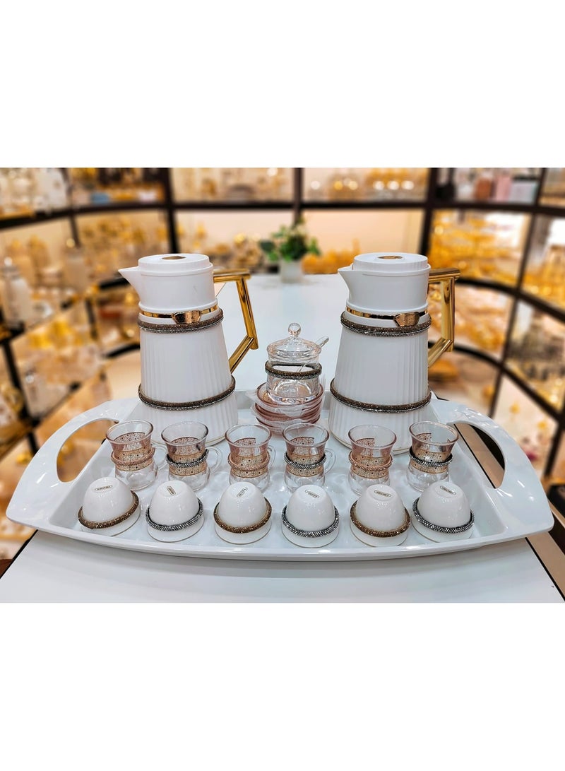 Traditional Arabic Tea and Coffee Set with Modern Convenience