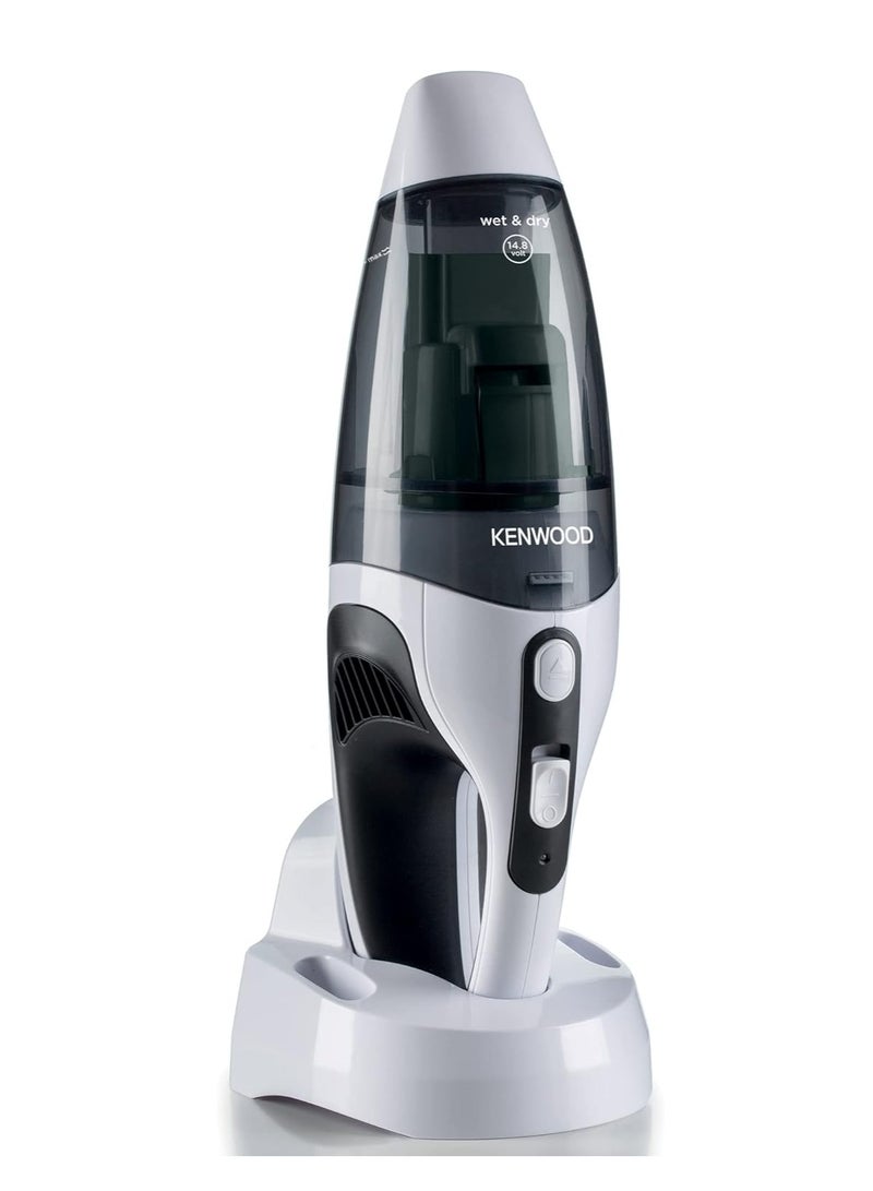 Wet & Dry Cordless Handheld Vacuum Cleaner with 14.8V Lithium-ion Battery, 500ml Dust Capacity, 120ml Liquid Capacity for Home, Office and Car 1000 W HVP19.000BW BLACK