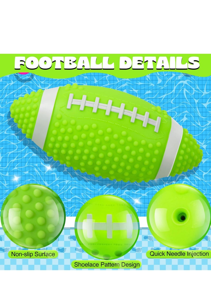 Glow in The Dark Football, 9.25 inches Light Up Waterproof Soccer Ball,Pool Diving Toys For Underwater Games,Outdoor Soccer Beach Games and Water Sports Pool Accessories