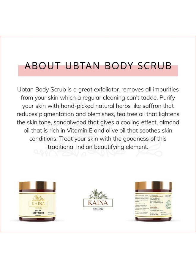 Kaina Skincare Ubtan Body Scrub 100G ; Lighten Dark Spots