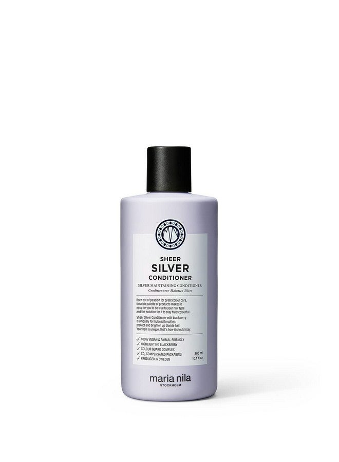 Sheer Silver Conditioner 10.1 Fl Oz Neutralizes Golden Shades Violet Pigments Gives Cool Tone 100% Vegan & Sulfateparaben Free