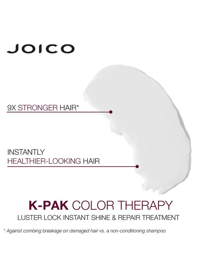 Kpak Color Therapy Luster Lock Instant Shine & Repair Treatment For Colortreated Hair Boost Color Vibrancy Repair Breakage With Keratin & Argan Oil 5.1 Fl Oz