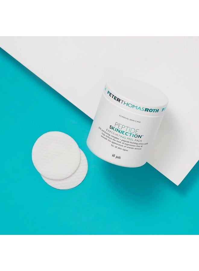 | Peptide Skinjection Exfoliating Peel Pads For Smoothing Expression Lines & Emerging Wrinkles Fragrancefree Alcoholfree For All Skin Types