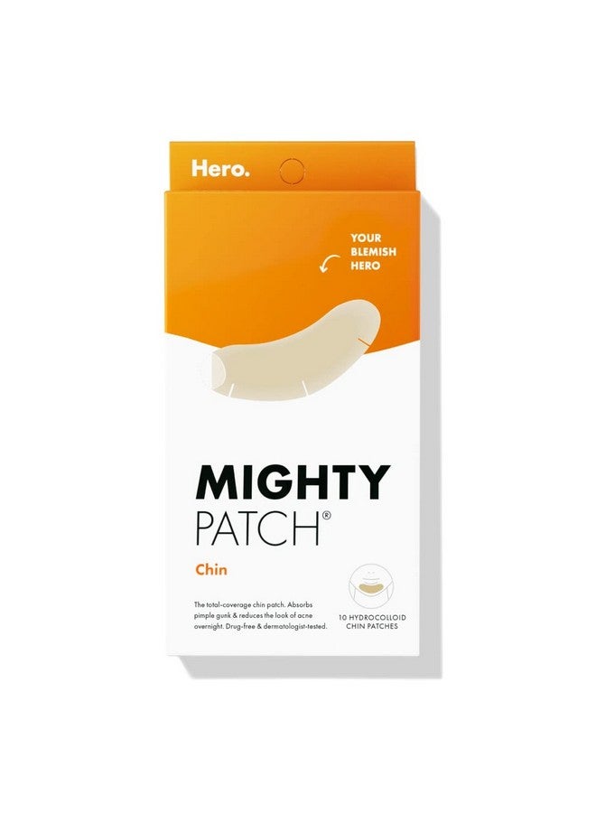 ™ Chin Patch From Hero Cosmetics Xl Contoured Hydrocolloid Chin Patch For Blemishes And Pimples, Nonirritating, Veganfriendly, Not Tested On Animals (10 Count)