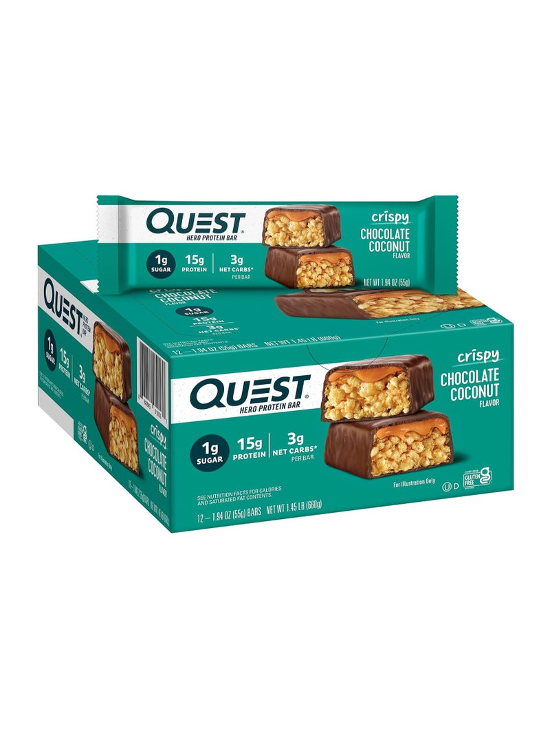 Quest Hero Bar 60g Chocolate Coconut  1x12