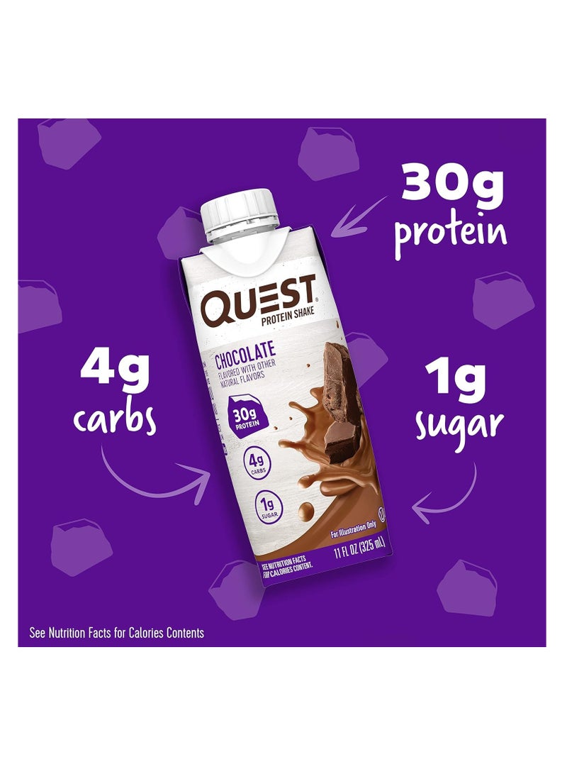 Quest Protein RTD 11.oz 12pcs 3/4pack  Chocolate