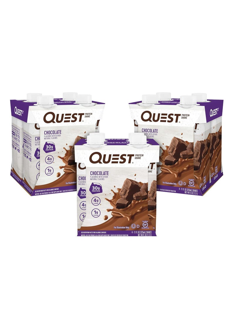 Quest Protein RTD 11.oz 12pcs 3/4pack  Chocolate