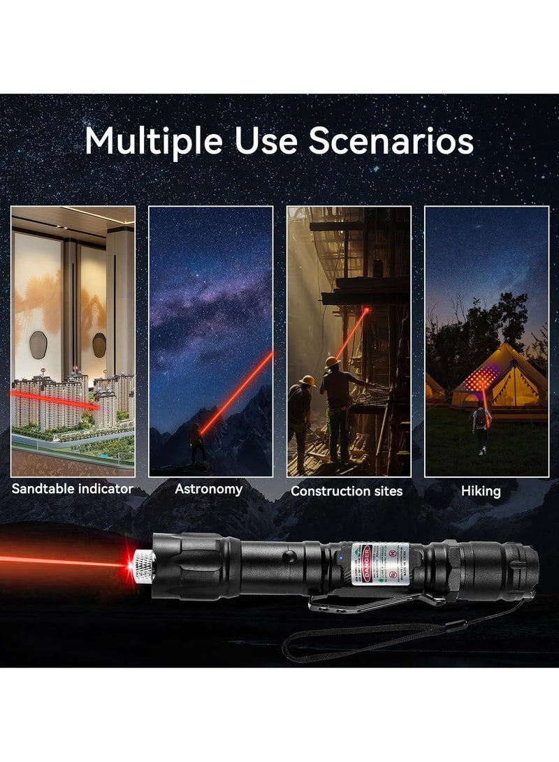 Red Laser Pointer, Red Laser Pointer High Power Long Range USB Rechargeable High Power Laser Light Pointer Red Strong Laser Pointer for Presentations Outdoor