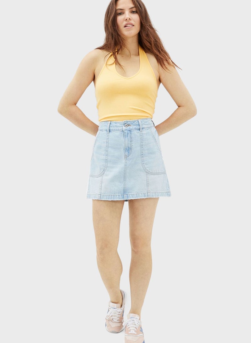 High Waist Denim Skirts