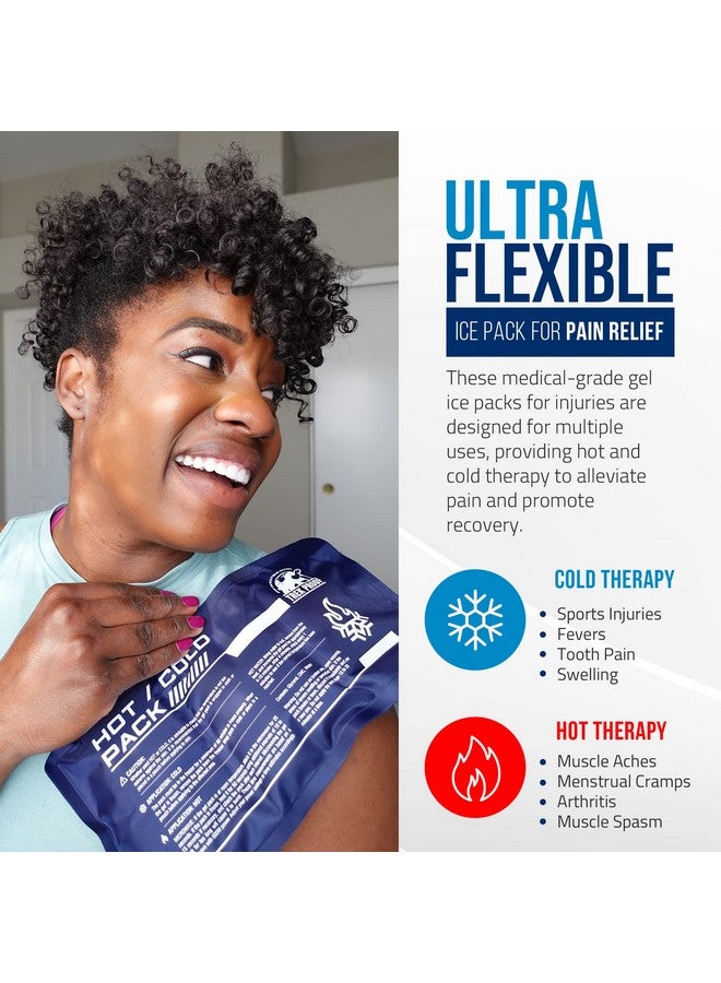 Flexible Ice Pack For Pain Relief Reusable Gel Pack For Knee, Shoulder, Ankle, Back, And More Bendable For Customized Comfort