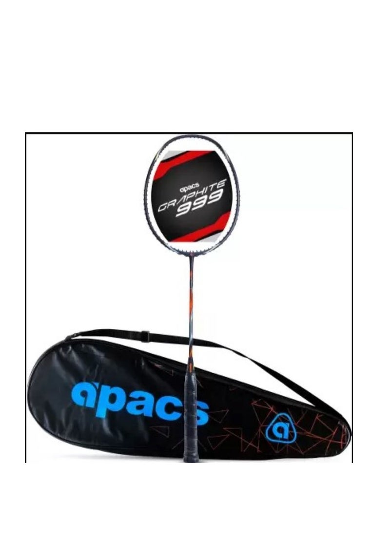 Graphite 999 Unstrung Badminton Racquet | 30 LBS, Nano Tec Frame | ‎One Size | Graphite Material | Grip size : 3 1/4 inches | Suitable For All